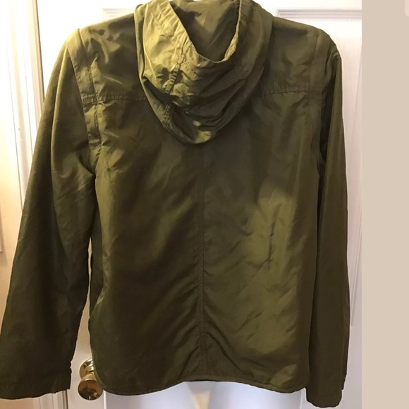 RALPH LAUREN Convertible Jacket Vest Coat Hooded Olive Green Plaid Lined Preppy - Picture 8 of 8